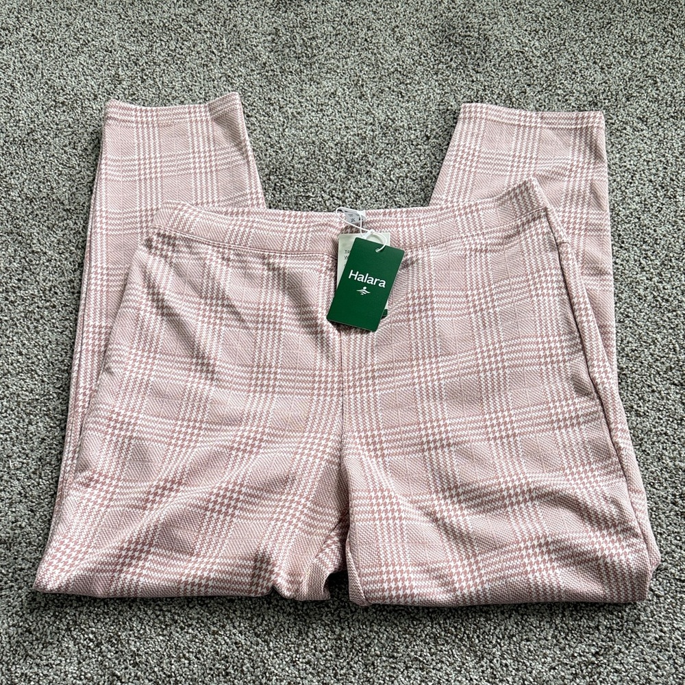 HALARA made for what moves you Blush Pink Plaid Leggings large